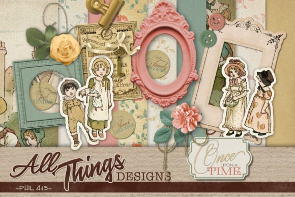 Download Once Upon a Time Digital Scrapbook Kit - Book Collection