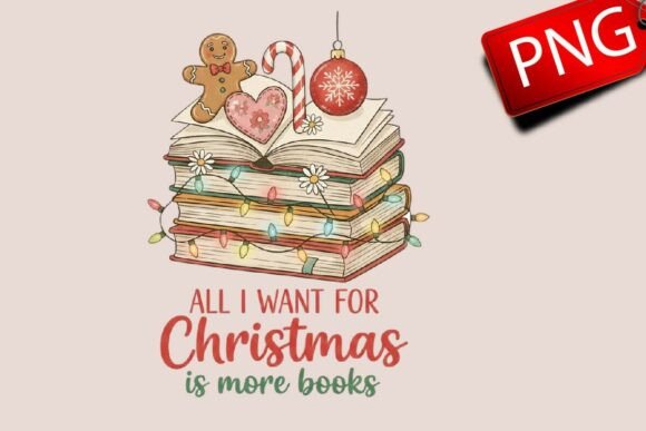 Download Retro Christmas Books PNG - Book Collection