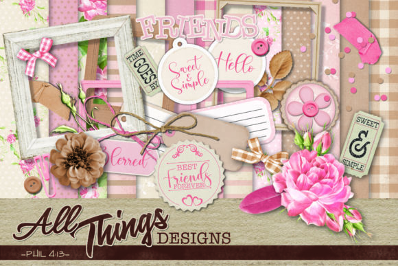 Download Sweet &amp; Simple Digital Scrapbook Kit - Book Collection