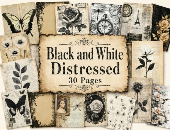 Download Vintage Ephemera Junk Journal Pages - Page Collection