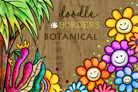 Download Doodle Floral Botanical Page Borders - Page Collection