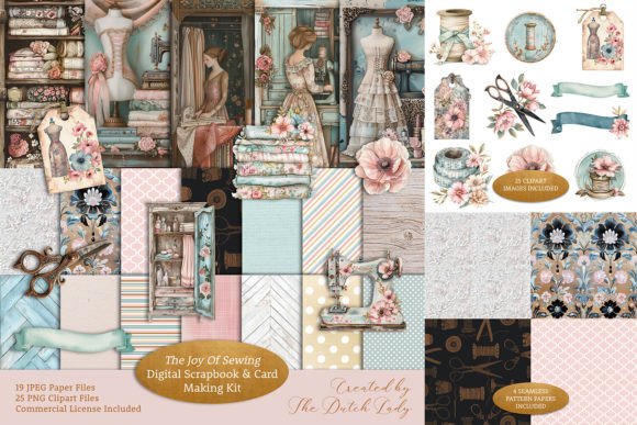 Download The Joy of Sewing Scrapbook Kit - Sewing Collection