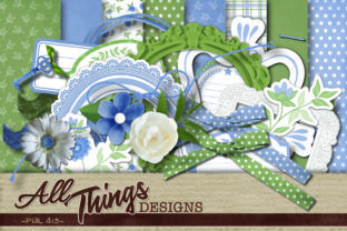 Download Forget Me Not Digital Scrapbook Kit - Book Collection