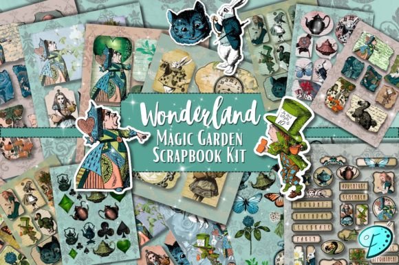 Download Wonderland Magic Garden Scrapbook Kit - Book Collection