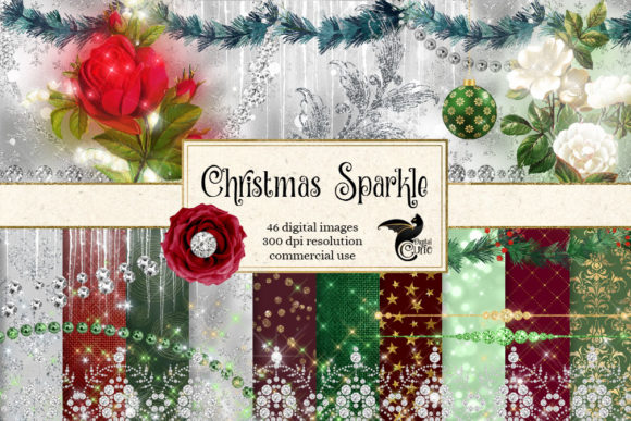 Download Christmas Sparkle Digital Scrapbook Kit - Book Collection